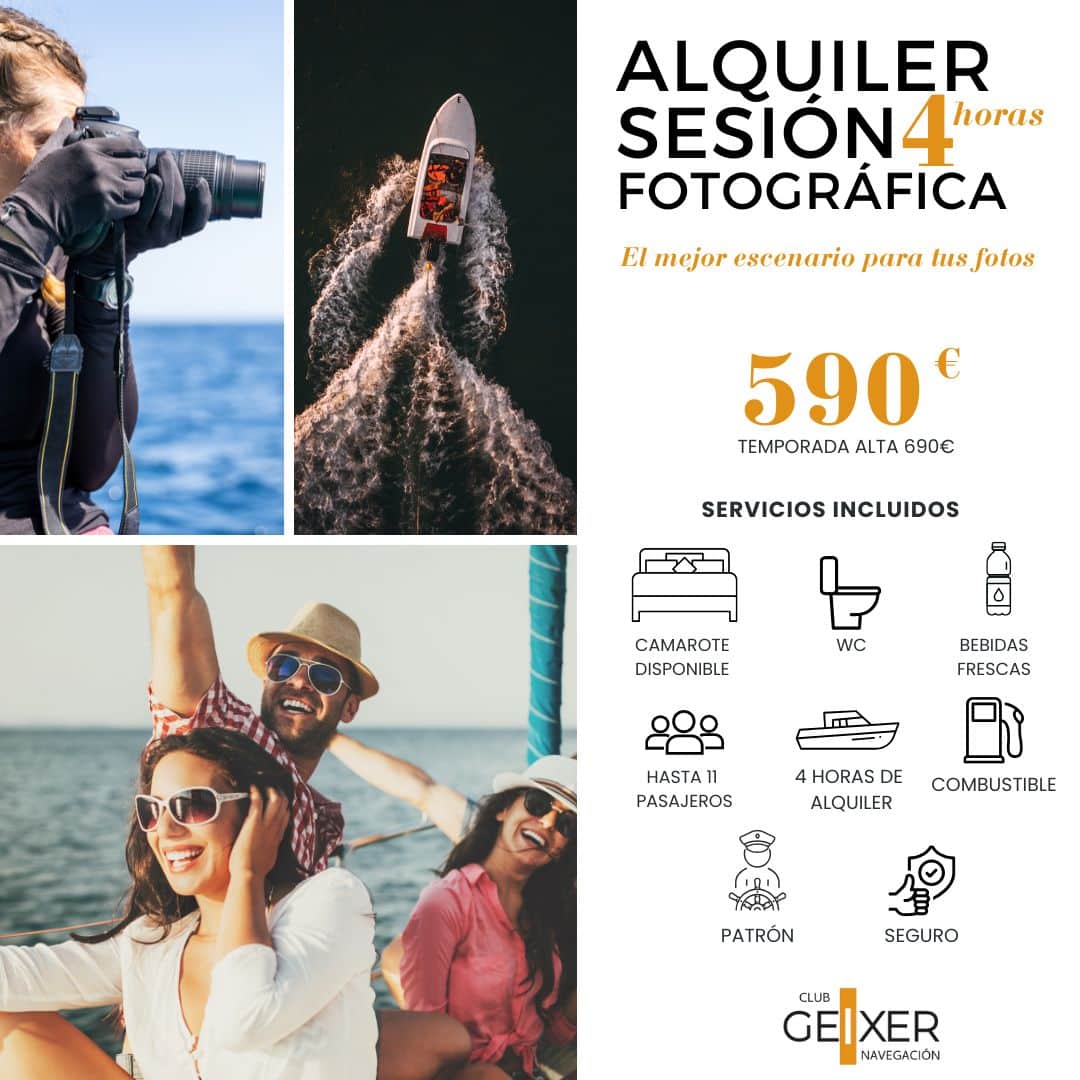 barcos en alquiler para shooting
